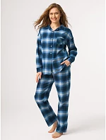 Pyžamo Key LNS 465 B26, dlouhé rukávy, velikost 2XL–3XL, rozepínací