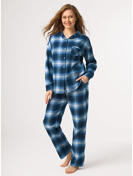 Pyžamo Key LNS 465 B26, dlouhé rukávy, velikost 2XL–3XL, rozepínací