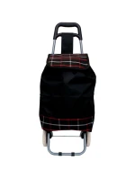 NÁKUPNÍ VOZÍK NA KOLEČKÁCH S RÁMEM 31L ČERNÝ