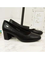 Černé lodičky Sergio Leone W SK314A s ozdobným sloupkem Černé lodičky Sergio Leone W SK314A s ozdobným sloupkem