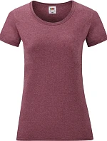 Fruit of the Loom Lady-Fit Valueweight T Dámské tričko 16.1372 heather burgundy