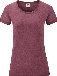 LadyFit Valueweight T Dámské tričko model 22443719 heather burgundy - Fruit of the Loom