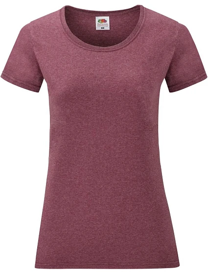 Fruit of the Loom Lady-Fit Valueweight T Dámské tričko 16.1372 heather burgundy