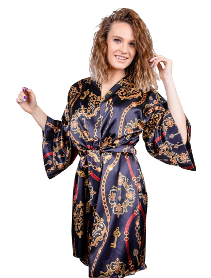 Dkaren DK-P-014 barva: tmavě modrá-vzor Dkaren DK-P-014 barva: tmavě modrá-vzor