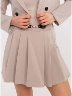 Spódnica MI SD model 20834547 ciemny bezowy - FPrice Spódnica MI SD model 20834547 ciemny bezowy - FPrice