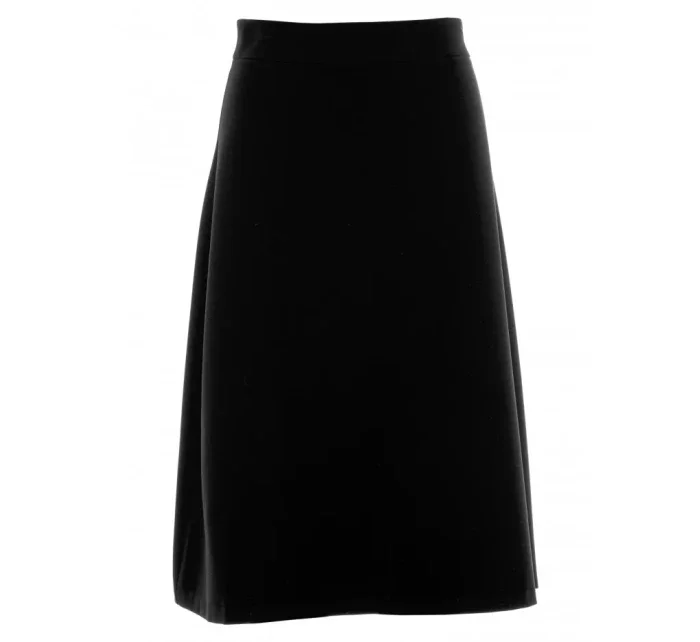 S133 Midi sukně áčkového střihu - černá