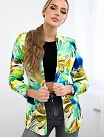 Bavlněné sako s potiskem 5478 zelené - Zentex