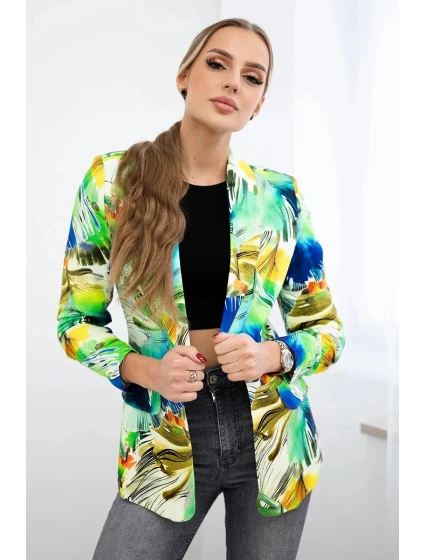 Bavlněné sako s potiskem 5478 zelené - Zentex