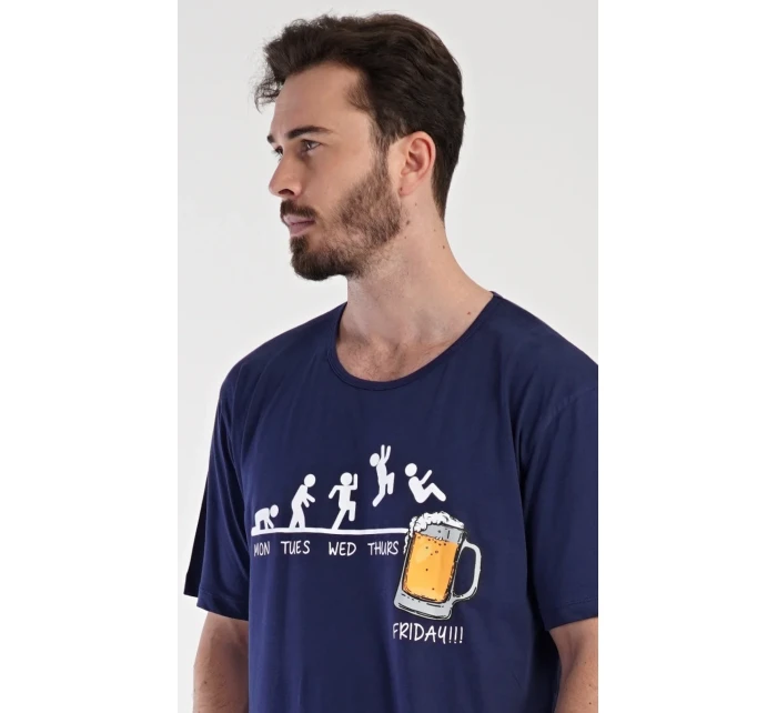 Pánská noční košile s krátkým rukávem model 19047956 - Vienetta MAN