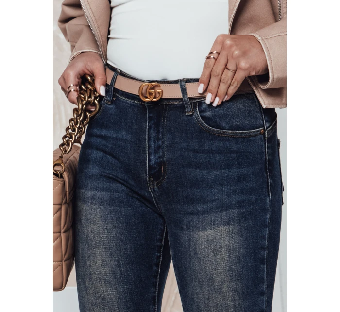 Dámské džínové kalhoty PUSHFIT push up tmavě modré FashionStreet UY2320