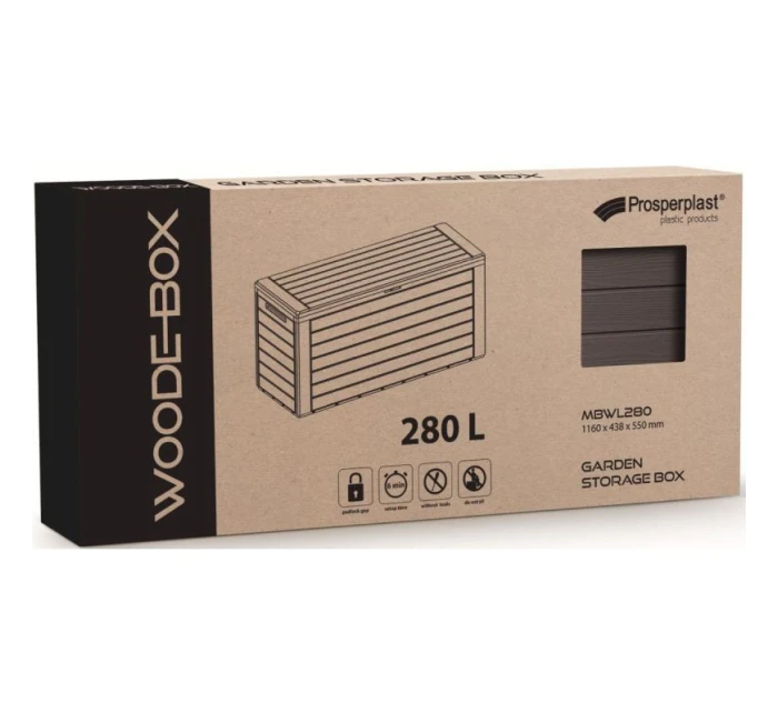 Zahradní kontejner 280L bronzový WOODEBOX dětské
