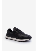 Pánské kožené tenisky BIG STAR NN174287 Černé Pánské kožené tenisky BIG STAR NN174287 Černé