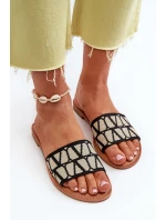 Dámské černé sandály na ploché podrážce model 21657438 - Boto Dámské černé sandály na ploché podrážce model 21657438 - Boto