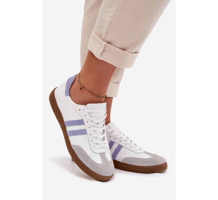 Zazoo N1068 Kožené Nízké Dámské Tenisky Bílomodré Zazoo N1068 Kožené Nízké Dámské Tenisky Bílomodré