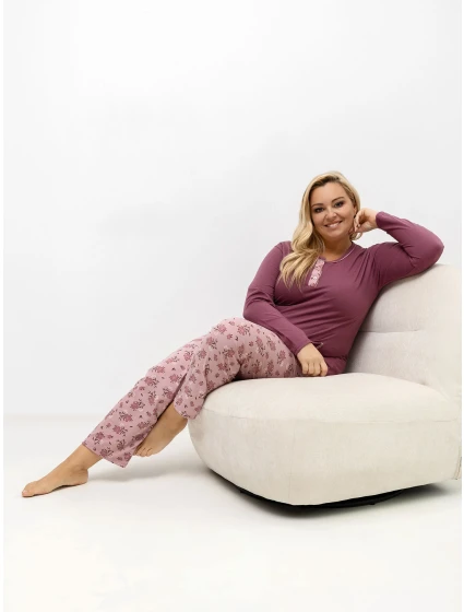 Pyžamo DU PI FP 508.57 tmavě růžové