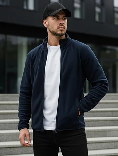 Pánská mikina na zip tmavě modrá FashionStreet BX4775