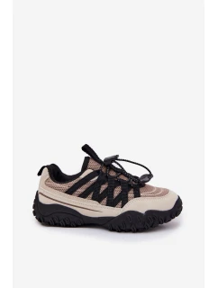 Dětské Tenisky Se Šňůrkou Béžové Nanelita