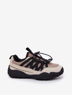 Dětské Tenisky Se Šňůrkou Béžové Nanelita