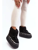 Dámské černé zateplené boty do sněhu Rohes Dámské černé zateplené boty do sněhu Rohes