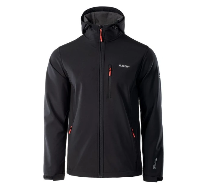 Pánská bunda Caen M 92800282249 Černá s červenou - Hi-Tec Pánská bunda Caen M 92800282249 Černá s červenou - Hi-Tec