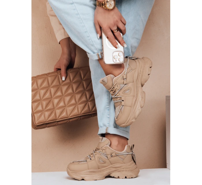 Dámské tenisky na silnější podrážce NEWMOVE khaki FashionStreet ZY0598