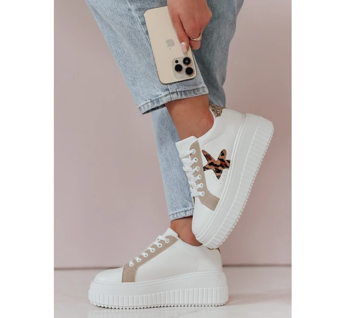 Dámské tenisky na platformě STARPAN beige FashionStreet ZY0869