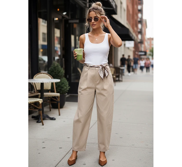 Spodnie damskie z wysokim stanem z  model 22067221 - FashionStreet