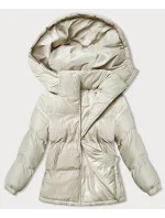 DAMSKA KURTKA ZIMOWA Z KAPTUREM JASNY BEŻ model 21245812 - J.STYLE