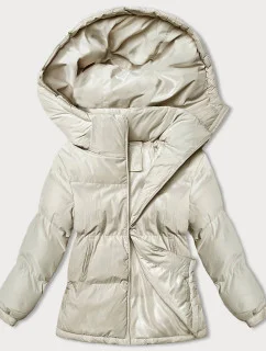 DAMSKA KURTKA ZIMOWA Z KAPTUREM JASNY BEŻ model 21245812 - J.STYLE