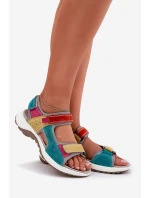 Kožené Dámské Sportovní Sandály  Multikolor model 21695384 - VINCEZA
