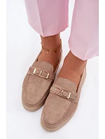 Dámské mokasíny béžové s přezkou Belinae Dámské mokasíny béžové s přezkou Belinae
