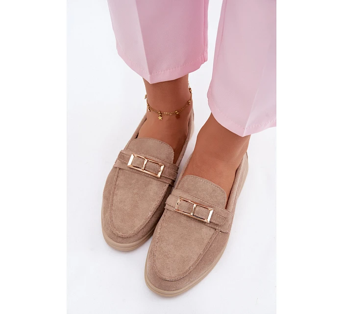 Dámské mokasíny béžové s přezkou Belinae Dámské mokasíny béžové s přezkou Belinae
