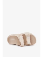 Dámské pěnové pantofle s pásky Big Star – béžové Dámské pěnové pantofle s pásky Big Star – béžové