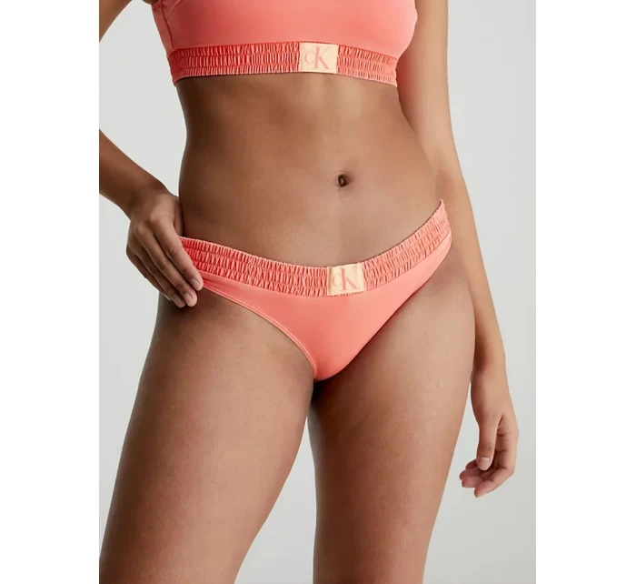 Dámský plavkový spodní díl bikin KW0KW01990 SM9 korálová - Calvin Klein