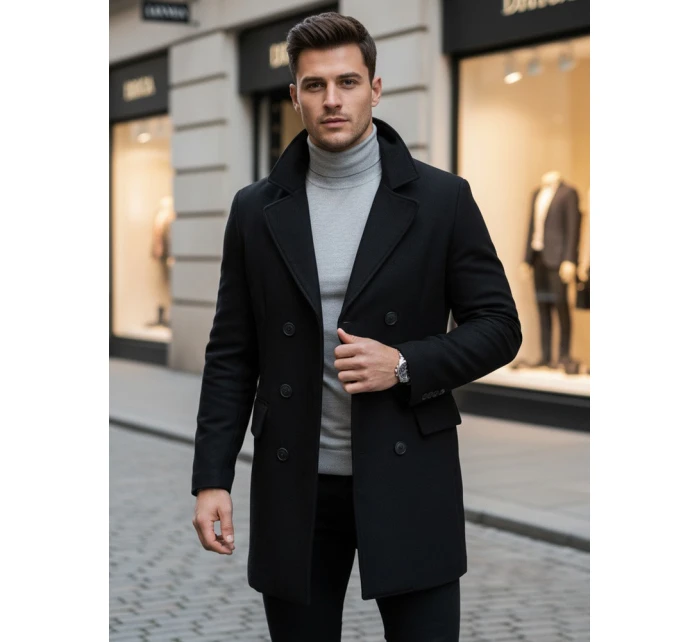 Pánský černý kabát Dstreet model 21963888 - FashionStreet