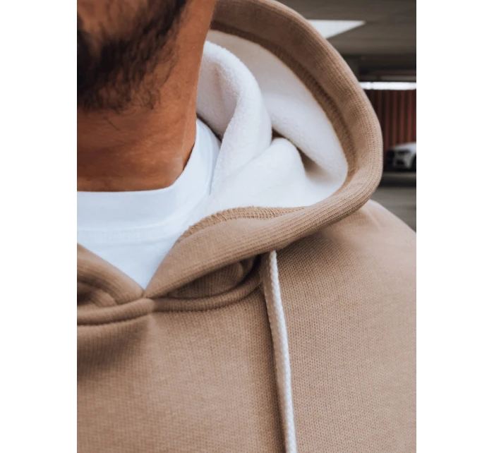 Pánská velbloudí mikina s kapucí model 21993049 - Dstreet Pánská velbloudí mikina s kapucí model 21993049 - Dstreet