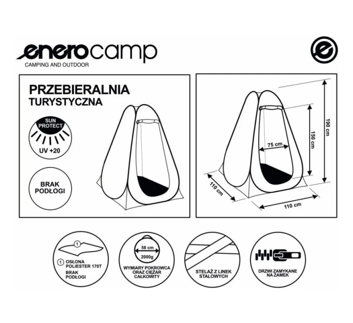 TURISTICKÝ PŘEVLÉKACÍ STAN 110X110X190CM