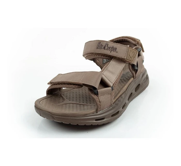 Lee Cooper pánské boty na suchý zip sandály na letní pláž světle zelené