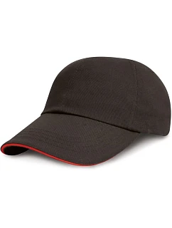 Result Headwear RC 024XP 6 panelová nízkoprofilová sandwich kšiltovka 28.24XP black/red
