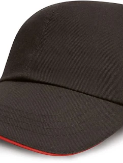 RC 6 panelová nízkoprofilová sandwich kšiltovka black/red model 22424491 - Result Headwear