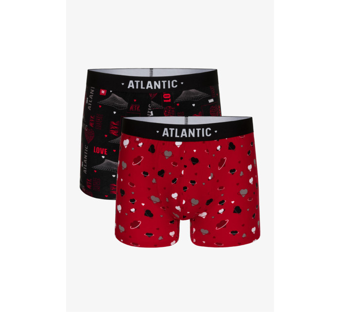Pánské boxerky 2GMH-013 černo- červený - Atlantic