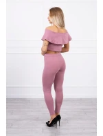 Sada s volánkem tmavě růžová