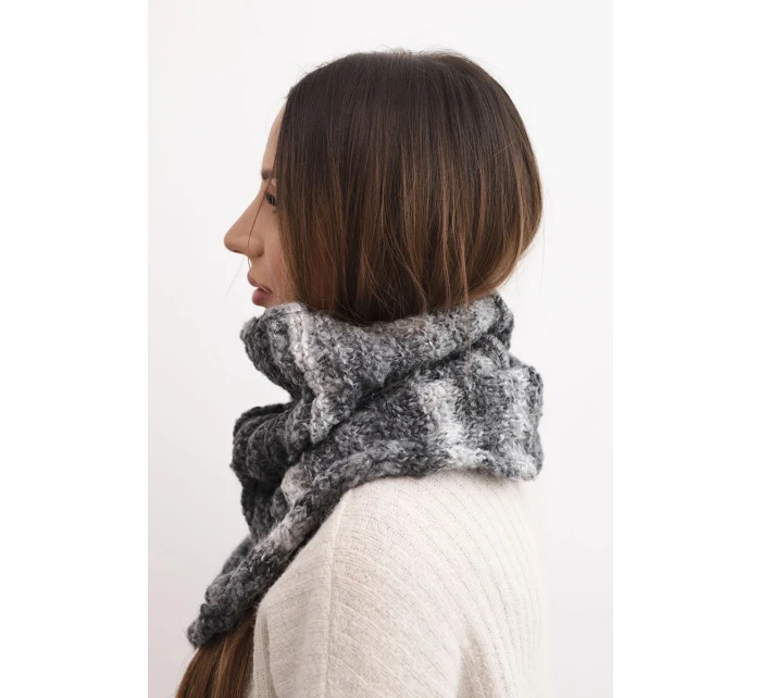 Komin dámský vlněný šátek zimní grafitový model 21860888 - K-Fashion