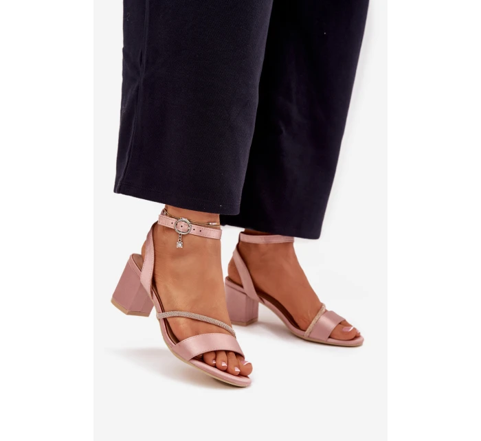 Dámské Sandály Na Podpatku S  Béžové model 21695212 - VINCEZA