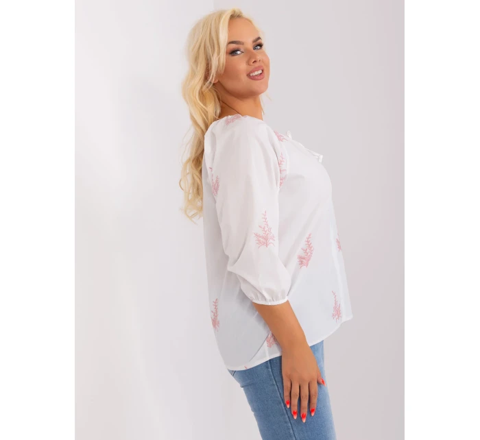 Bluzka LK BZ biało różowy model 18837792 - FPrice Bluzka LK BZ biało różowy model 18837792 - FPrice