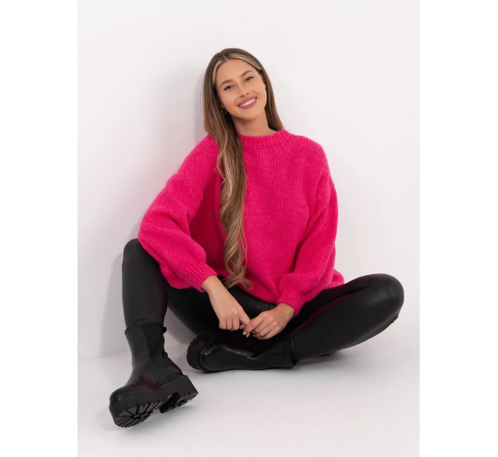 Sweter MI SW model 21801845 fuksjowy - FPrice Sweter MI SW model 21801845 fuksjowy - FPrice