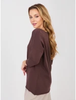 Bluzka RV BZ model 22013657 ciemny brązowy - FPrice Bluzka RV BZ model 22013657 ciemny brązowy - FPrice