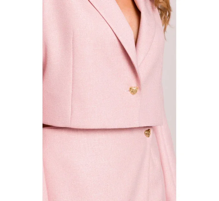 M853 Oříznuté sako - broskvové