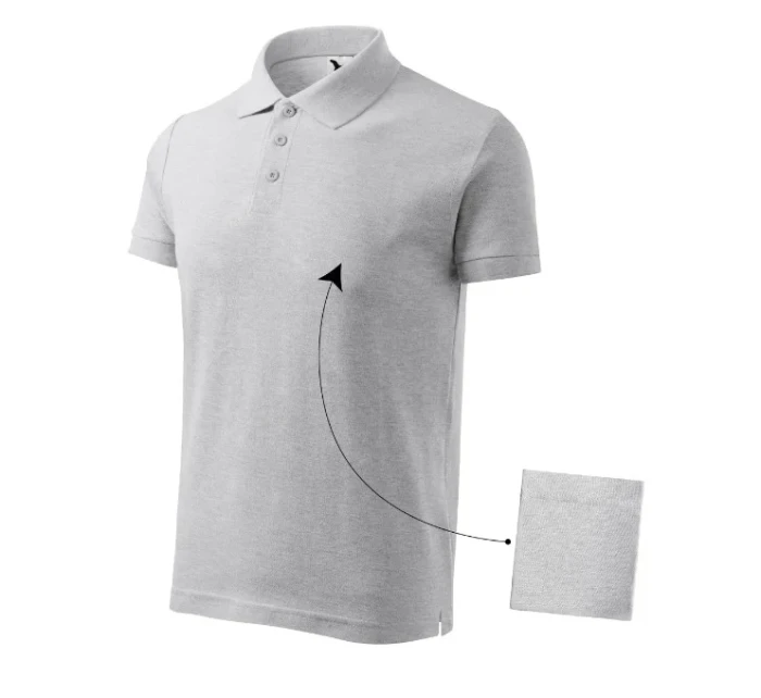 Cotton polokošile pánská světle šedý melír Cotton polokošile pánská světle šedý melír