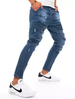 Pánské bojové džínové kalhoty modré FashionStreet UX3293